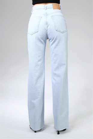 Distressed Straıght Fit Uzun Paça Jeans Pantolon